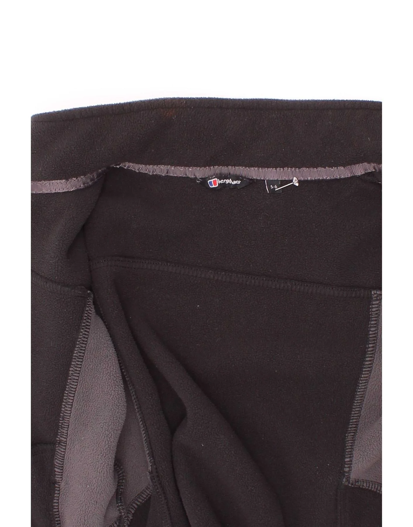 Bergans Boys Fleece Jacket 5-6 Years Black Colourblock Polyester - Image 4