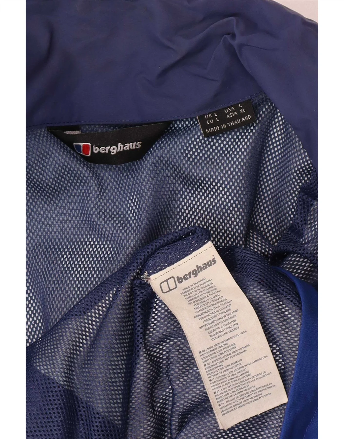 Berghaus Mens Hooded Rain Jacket UK 40 Large Blue Polyamide - Image 6