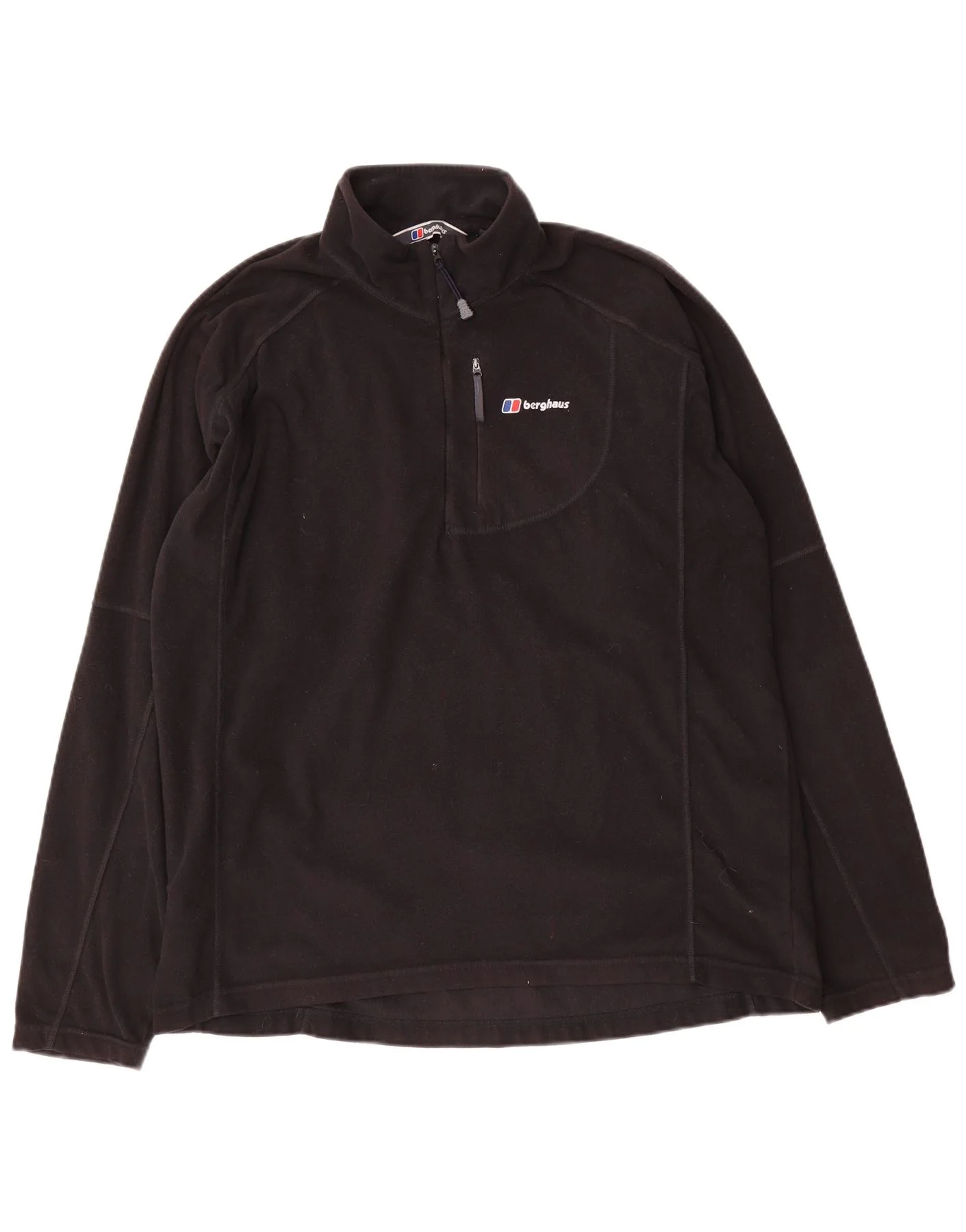 Berghaus Mens Zip Neck Fleece Jumper XL Black Polyester