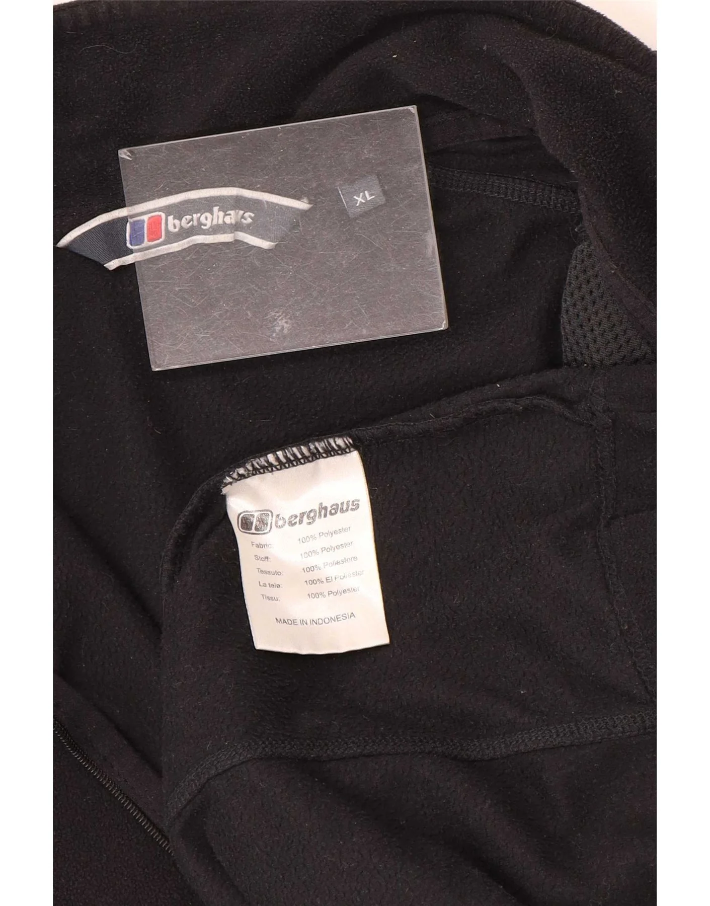 Berghaus Mens Zip Neck Fleece Jumper XL Black Polyester - Image 4