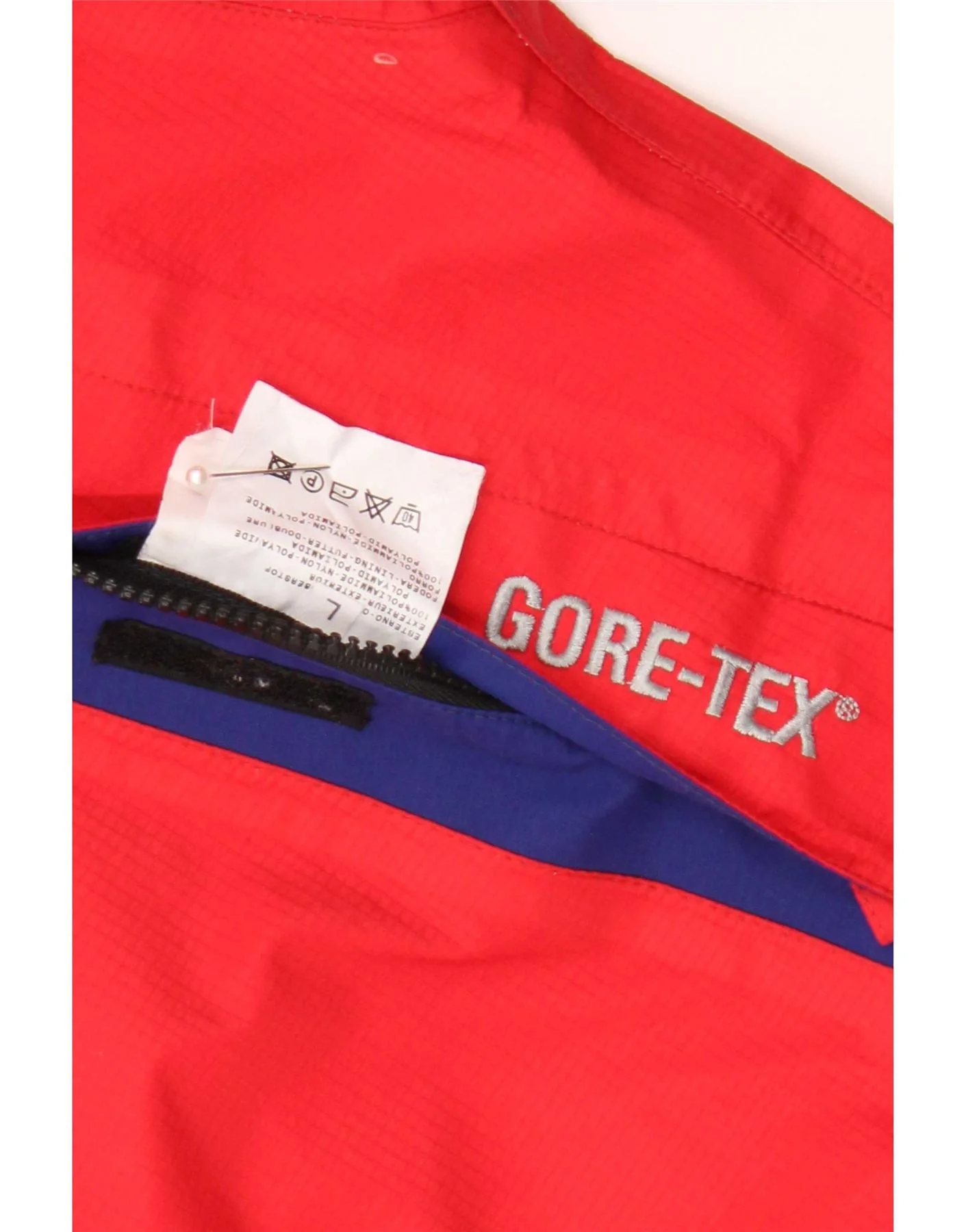 Bergwacht Mens Gore-Tex Graphic Ski Jacket UK 40 Large Red Colourblock - Image 3