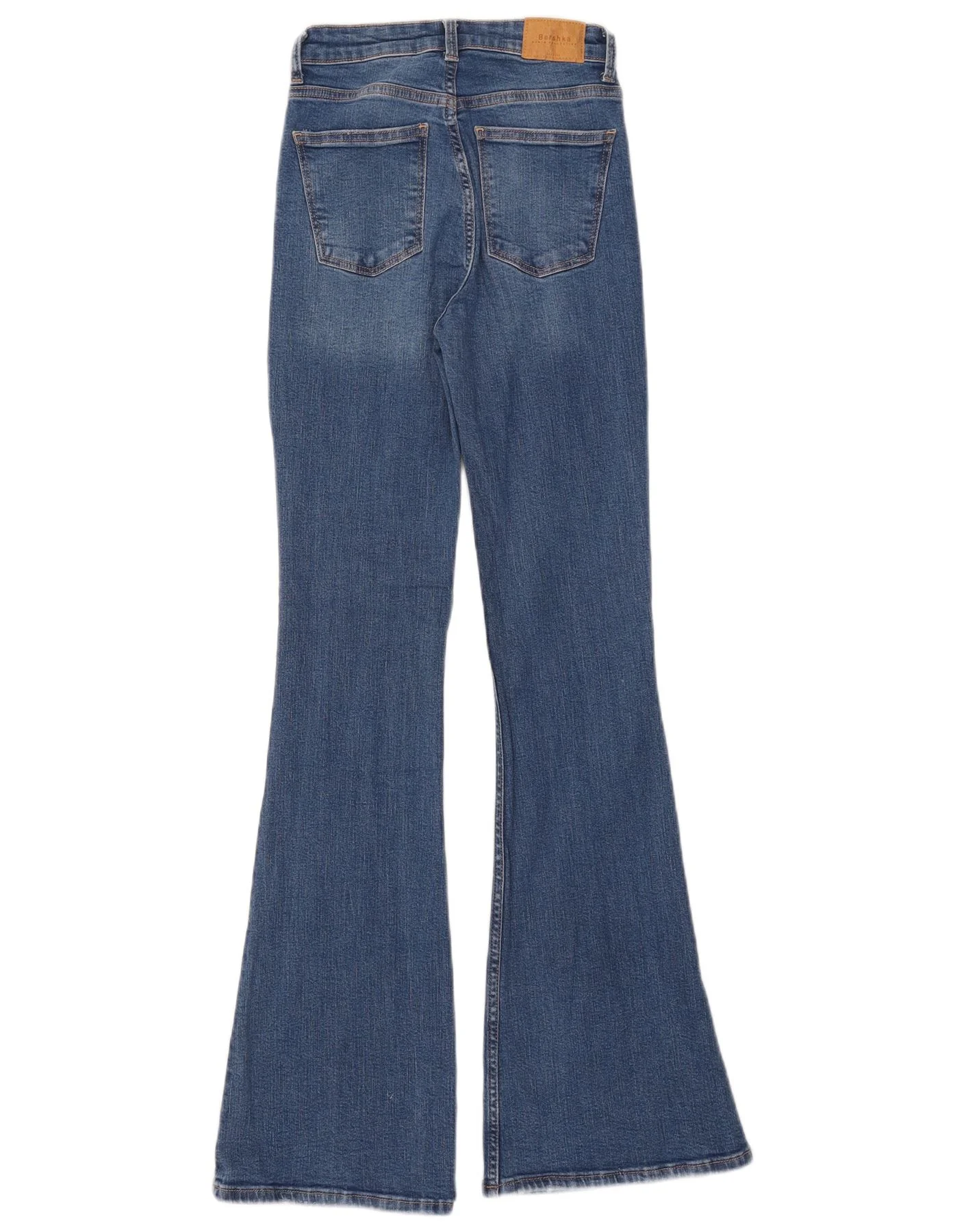 Bershka Womens Flared Jeans EU 34 XS W24 L32 Blue - Image 2