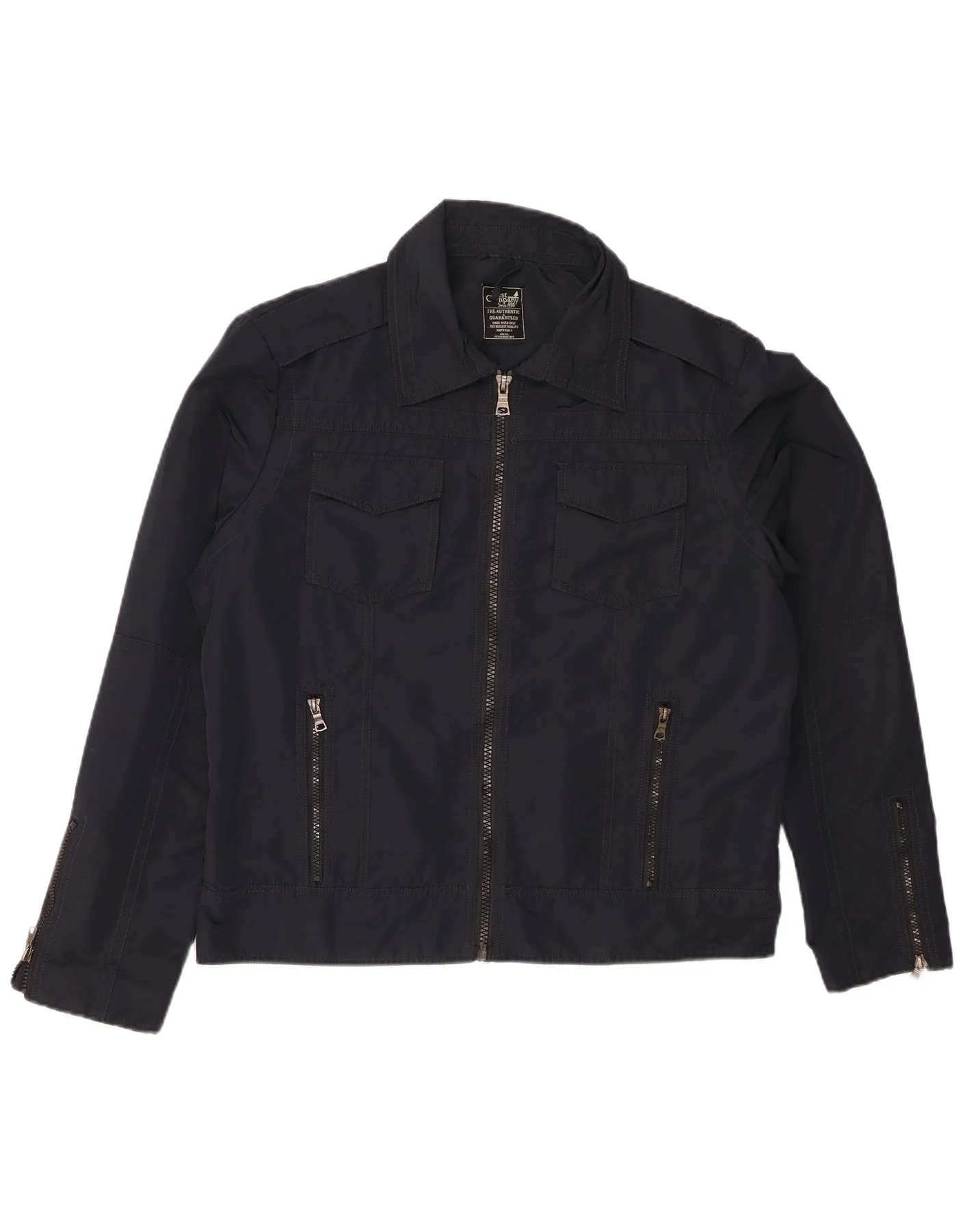 Best Company Mens Utility Jacket UK 42 XL Navy Blue Polyester