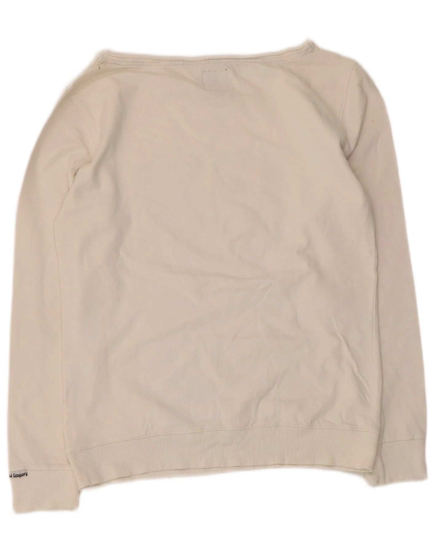 Best Company Womens Graphic Sweatshirt Jumper UK 12 Medium White Cotton - Image 2