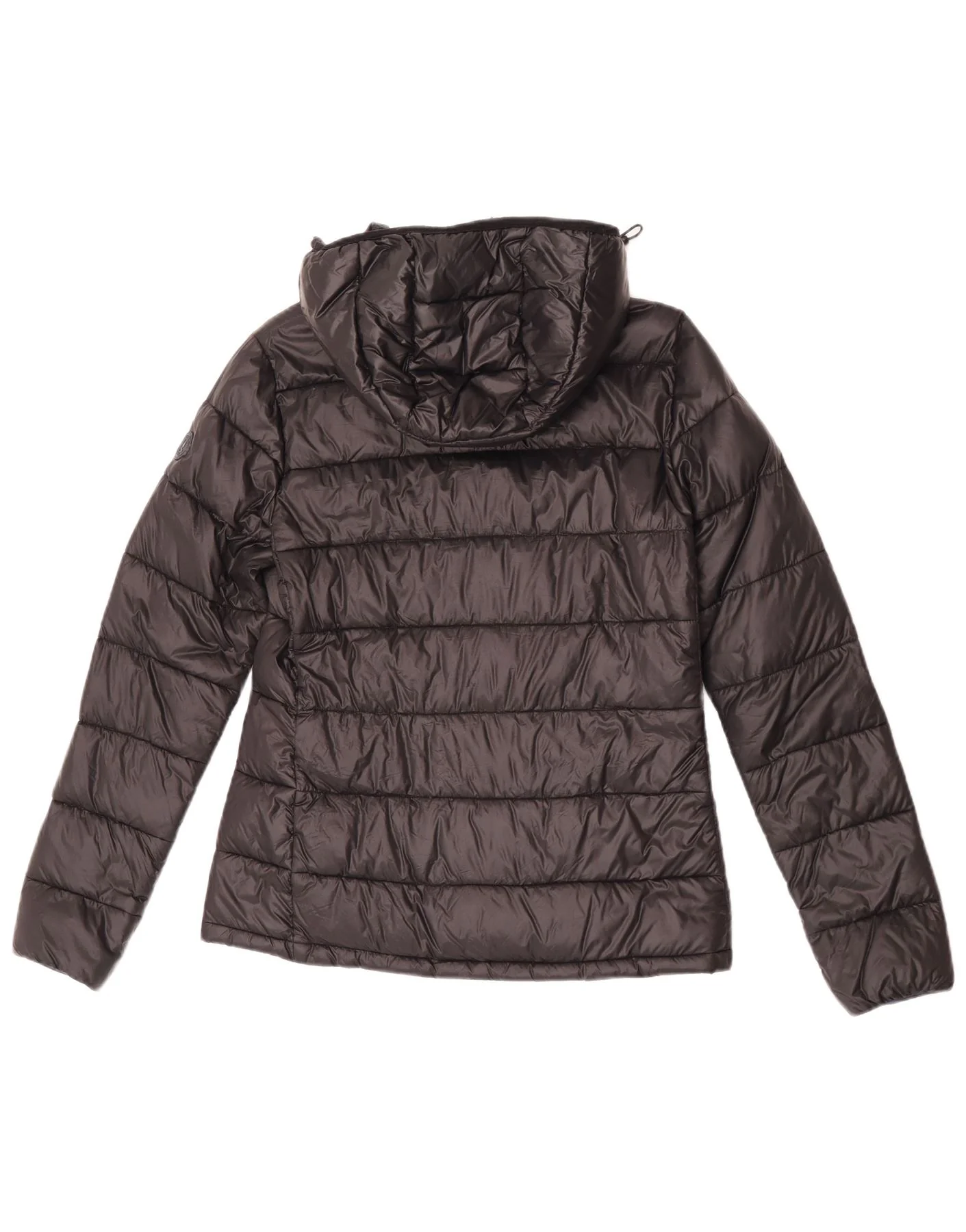 Best Company Womens Hooded Padded Jacket UK 12 Medium Black Nylon - Image 2