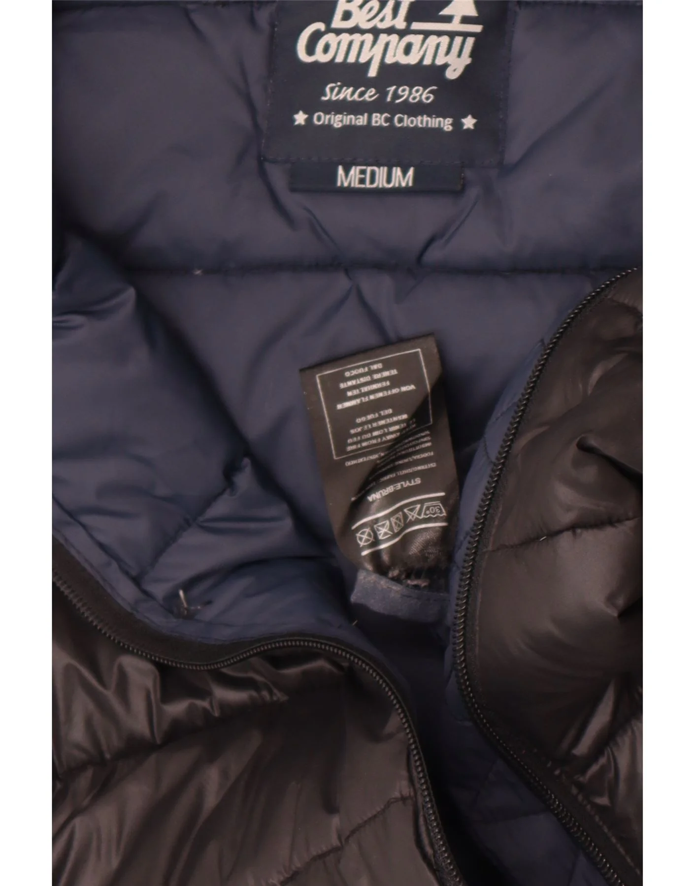 Best Company Womens Hooded Padded Jacket UK 12 Medium Black Nylon - Image 3