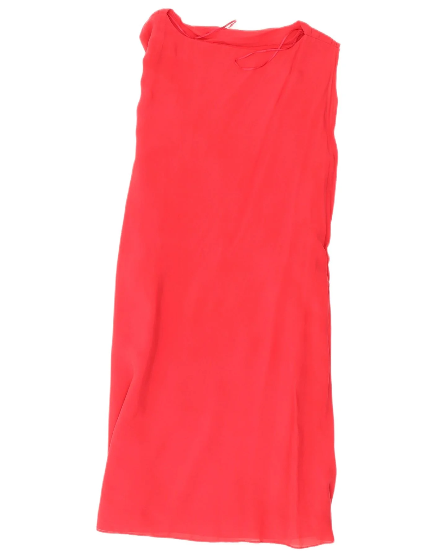 Biba Womens Sleeveless Sheath Dress UK 14 Medium Red Silk - Image 2