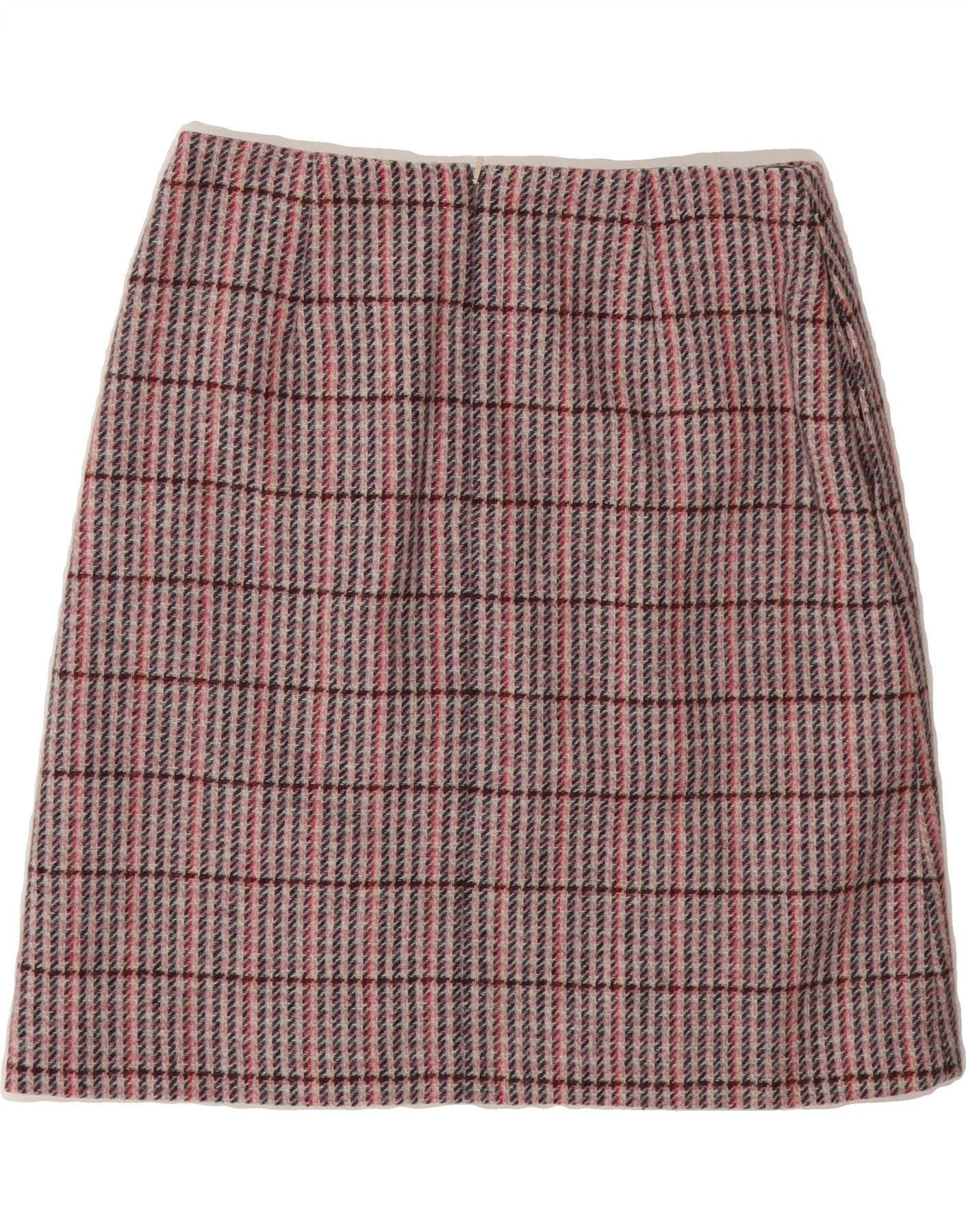 BODEN Womens A-Line Skirt UK 10 Small W30  Pink Check Wool - Image 2