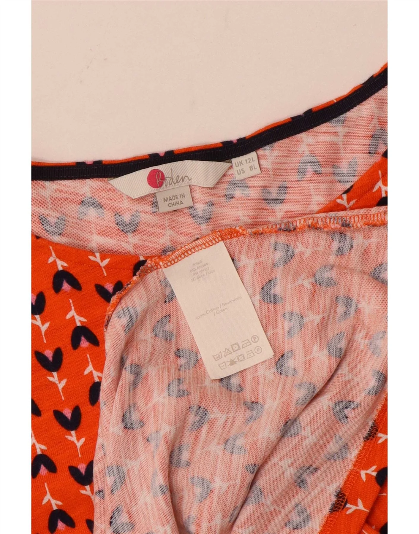 Boden Womens Sheath Dress UK 12 Medium Orange Floral Cotton - Image 3
