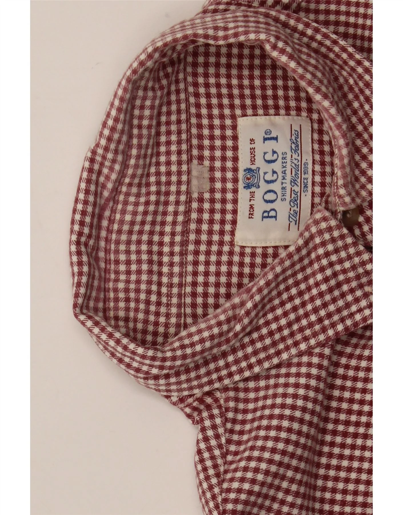 Boggi Mens Shirt Large Red Gingham - Image 4