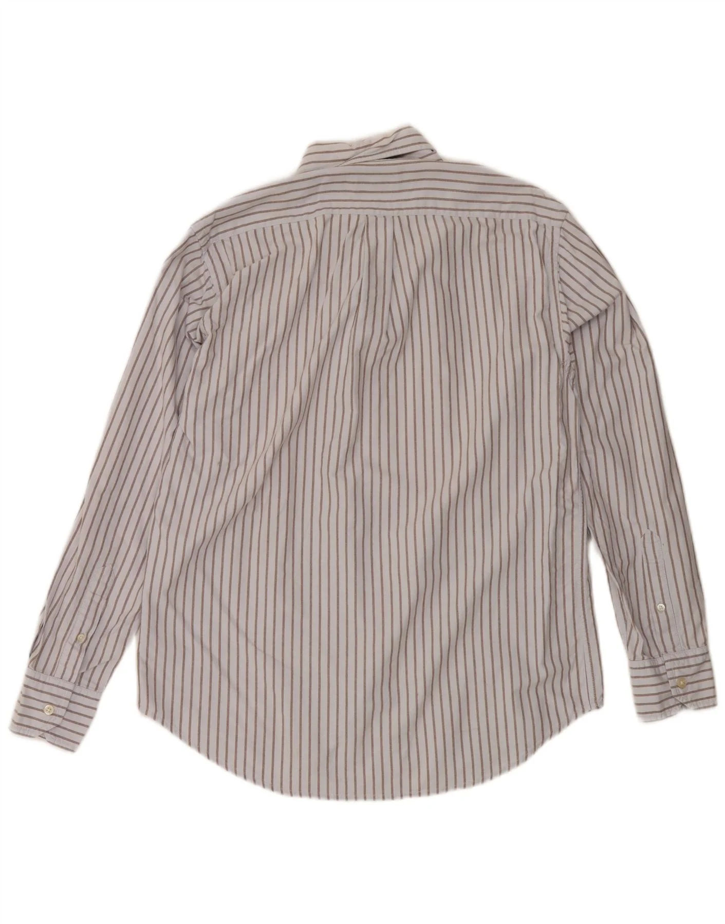 Boggi Mens Shirt Medium Blue Striped Cotton - Image 2
