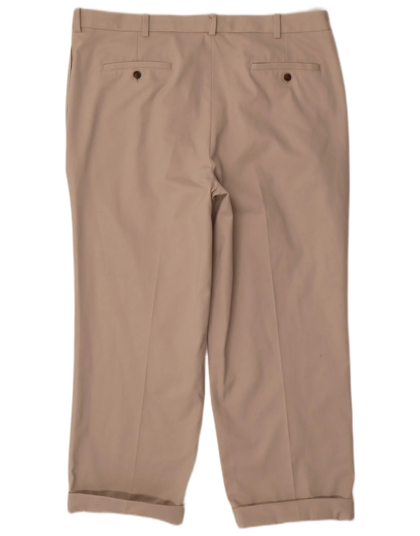 Brooks Brothers Mens Thompson Pegged Chino Trousers W42 L28 Beige Cotton - Image 2