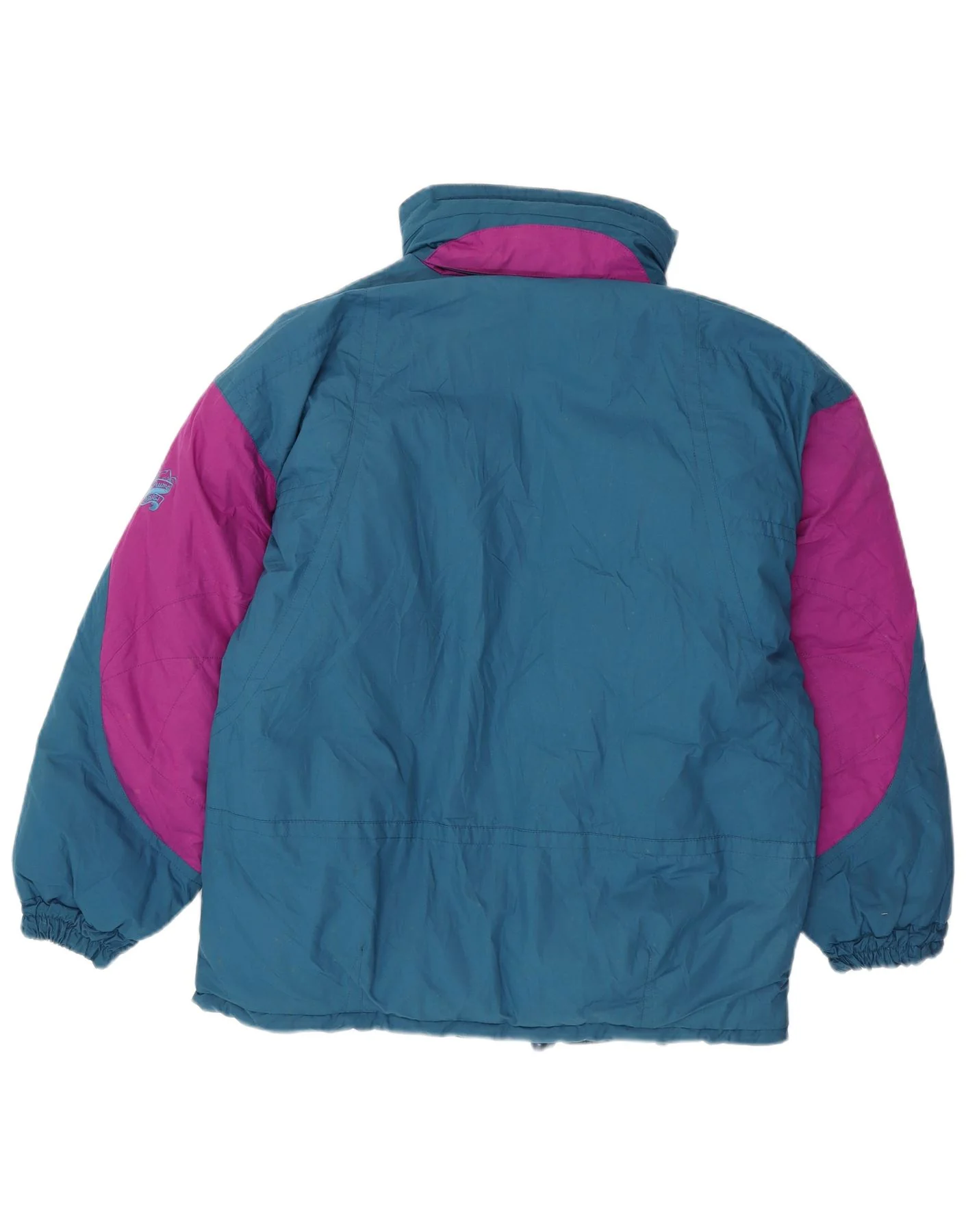 BRUGI Mens Loose Fit Padded Jacket UK 36 Small Blue Colourblock - Image 2