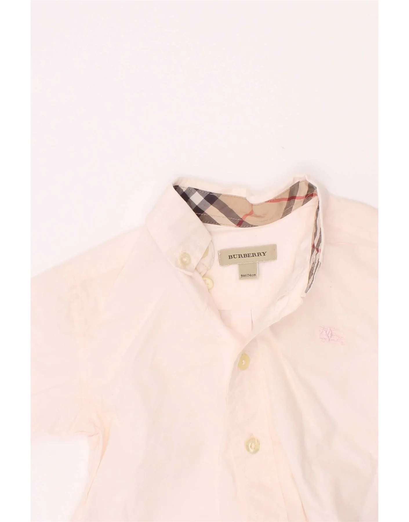 Burberry Baby Boys Shirt 6-9 Months Pink Cotton - Image 5