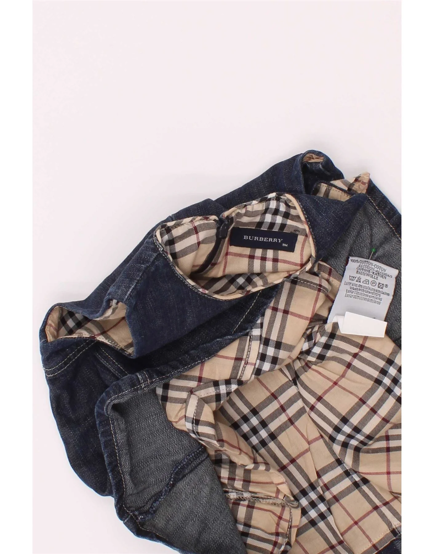 Burberry Baby Girls Sleeveless Denim Dress 6-9 Months Blue Cotton - Image 3