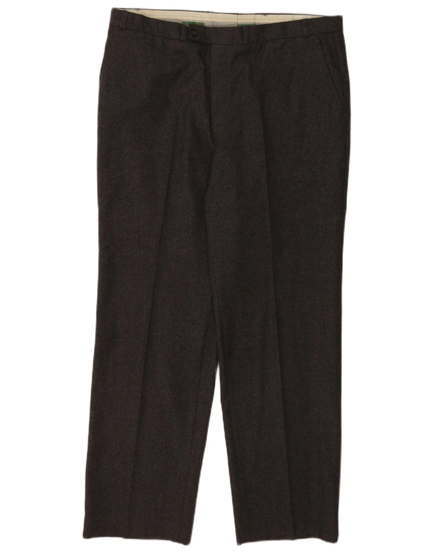 C&A Mens Canda Regular Casual Trousers W40 L31 Grey New Wool