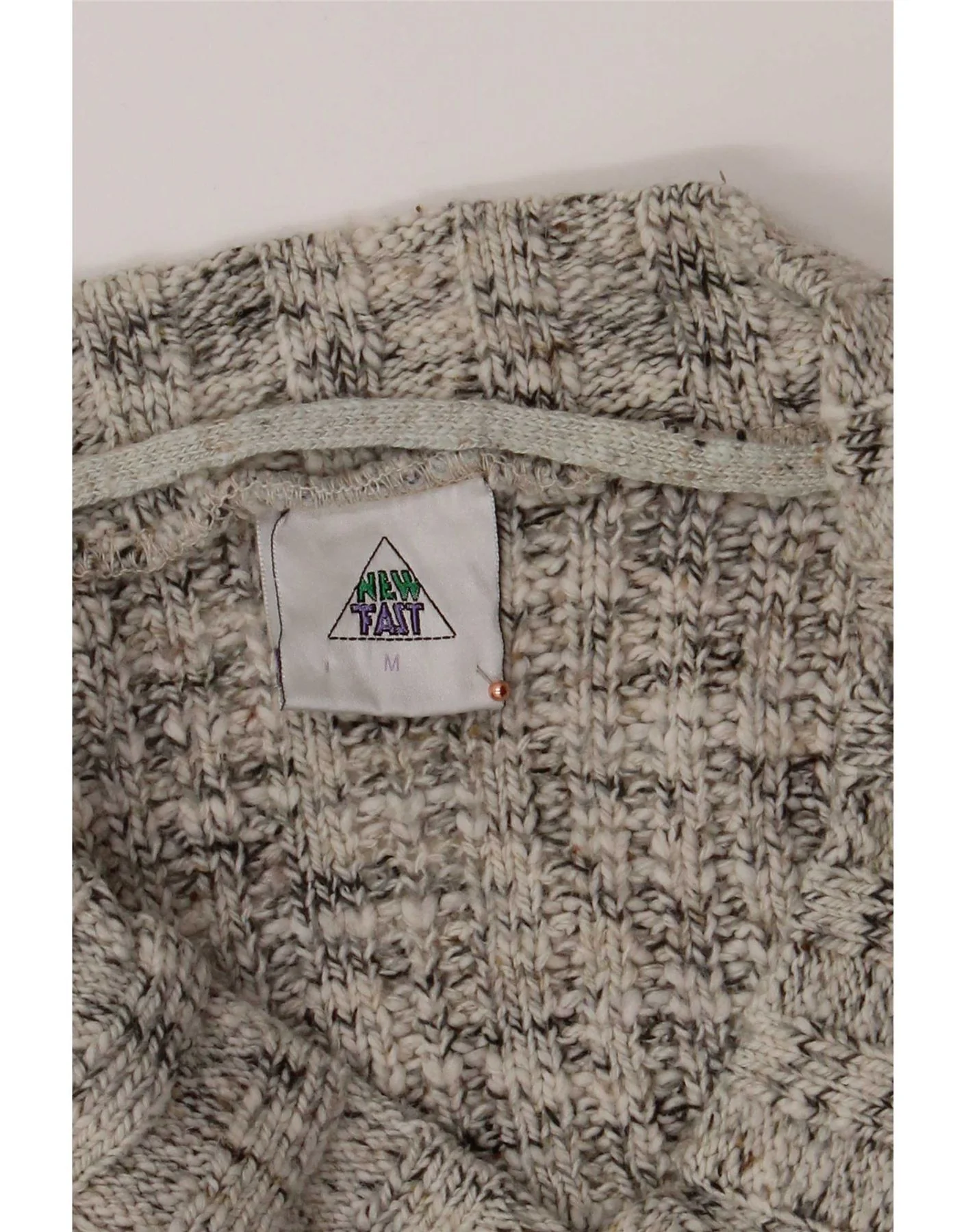 C&A Mens New Fast V-Neck Jumper Sweater Medium Grey Flecked Acrylic - Image 4
