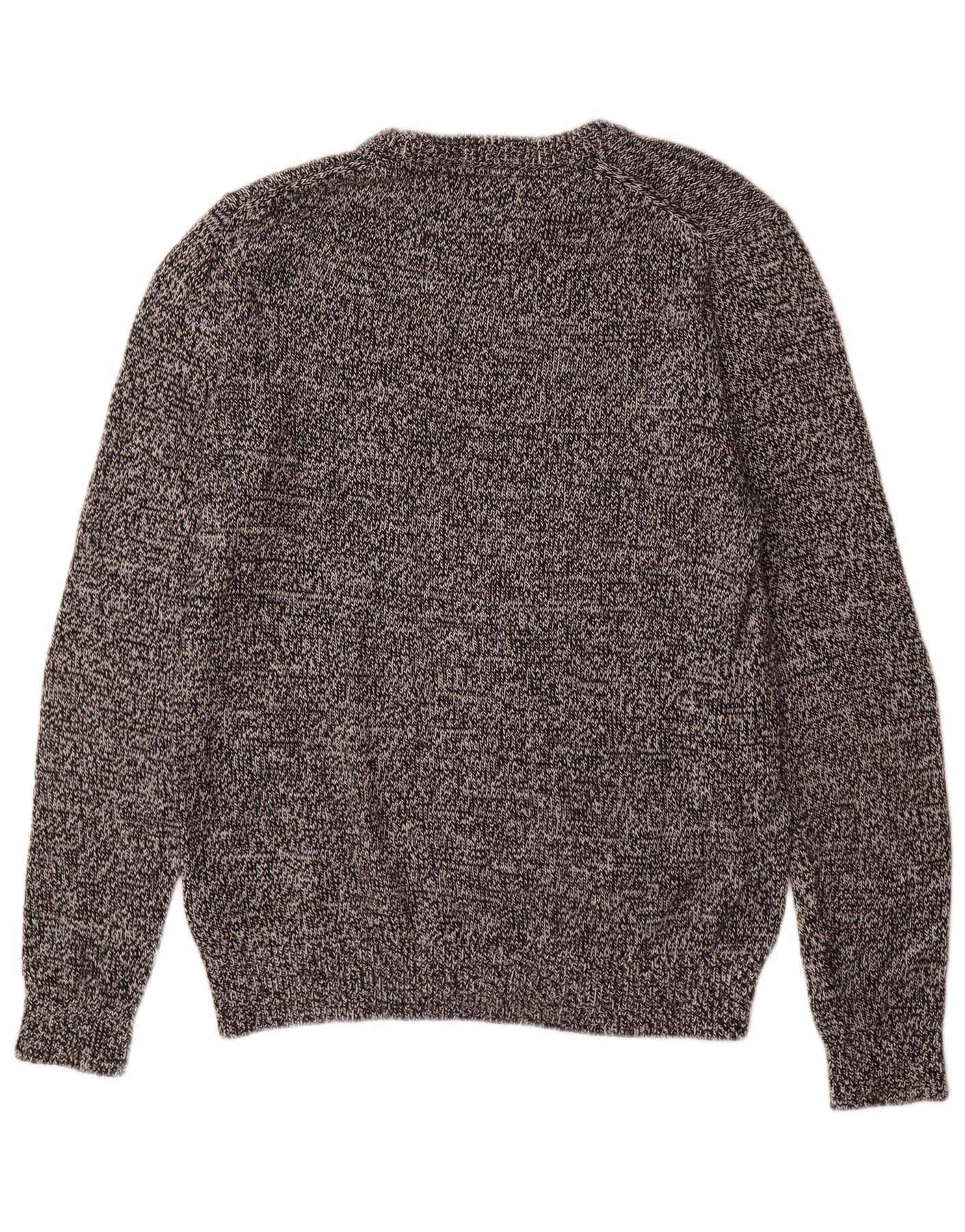 Calvin Klein Jeans Mens Graphic Crew Neck Jumper Sweater Large Grey Flecked - Image 2