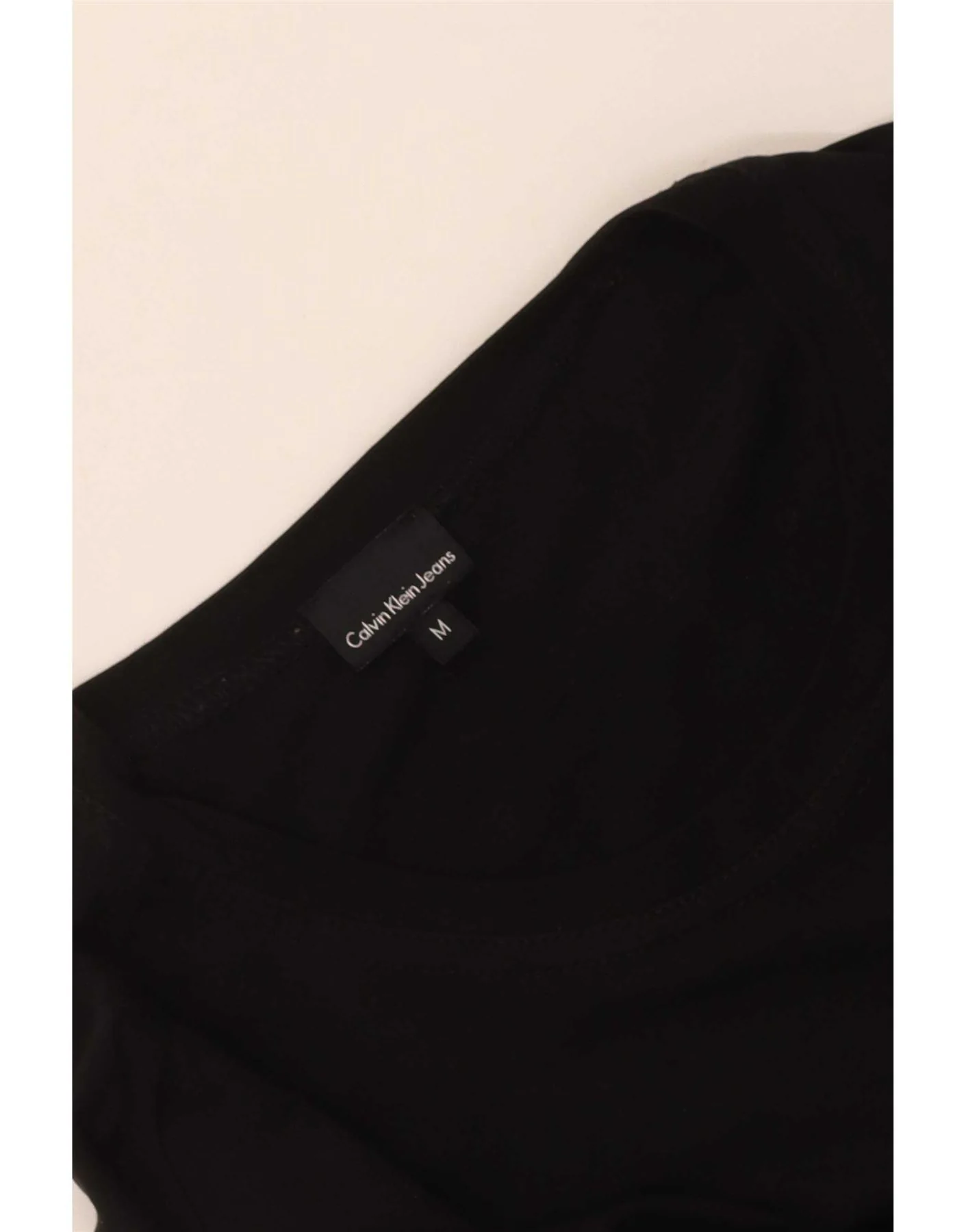 Calvin Klein Jeans Mens Graphic Top Long Sleeve Medium Black - Image 3