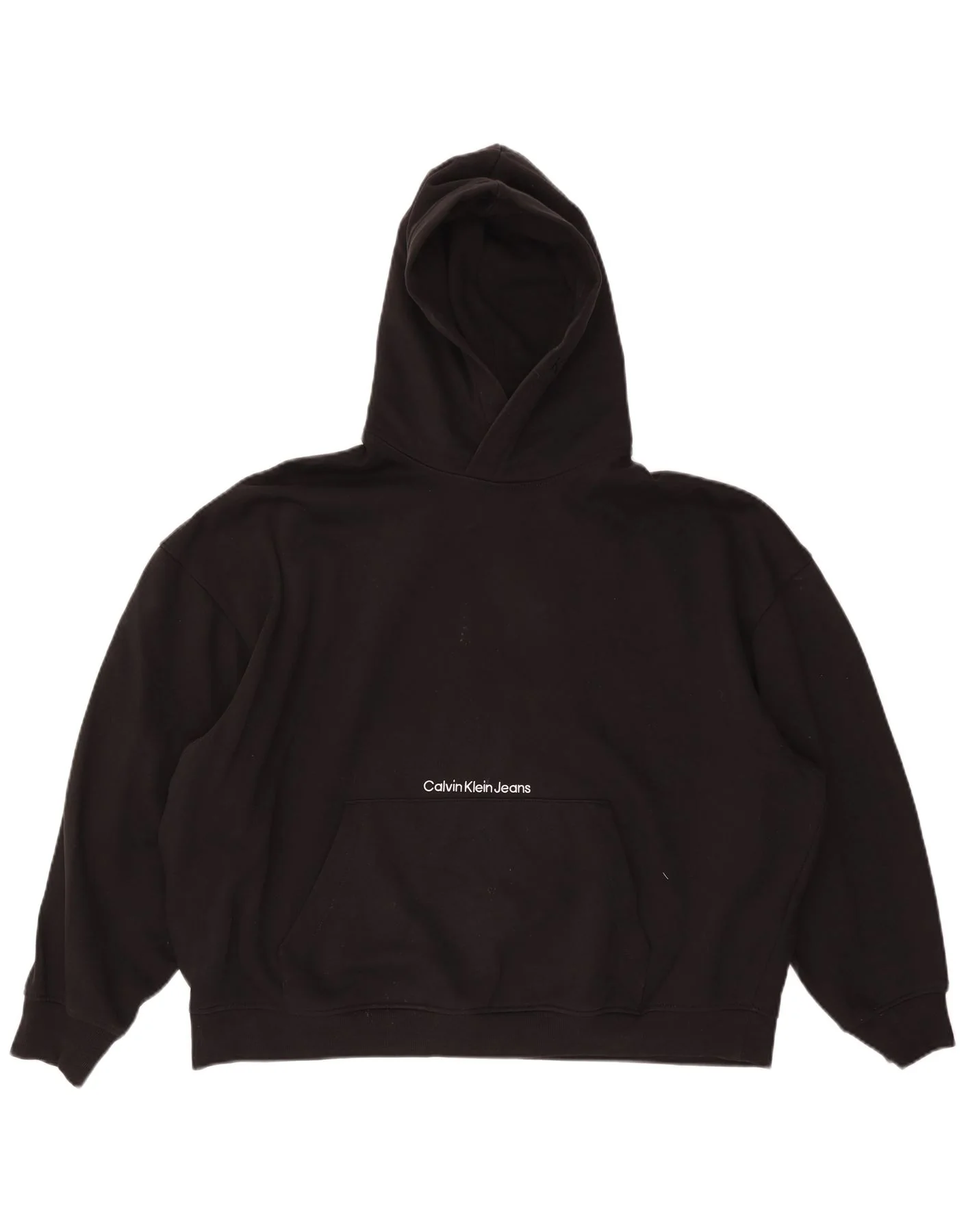 Calvin Klein Jeans Mens Hoodie Jumper 3XL Black Cotton