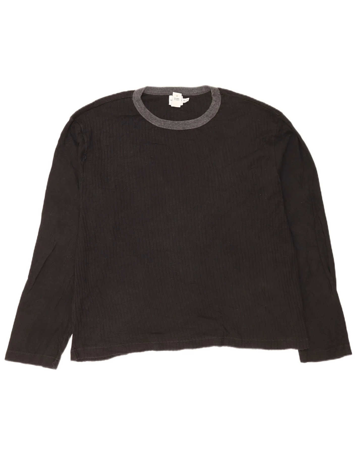 Calvin Klein Jeans Mens Top Long Sleeve 2XL Black Cotton