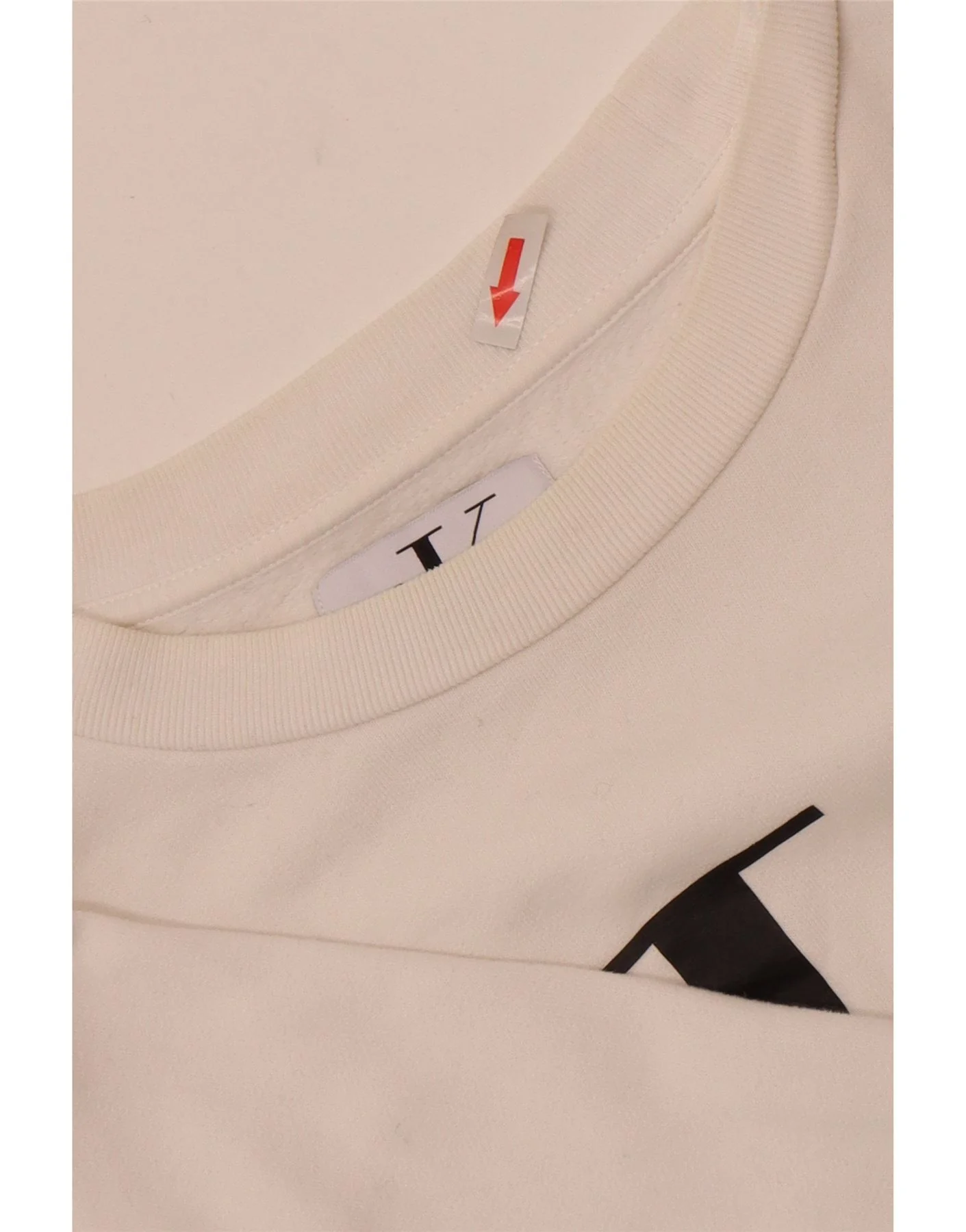Calvin Klein Jeans Womens Graphic Sweatshirt Jumper UK 10 Small White - Image 5