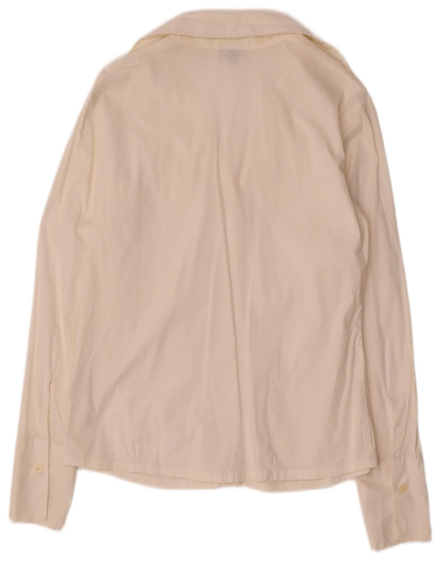 Calvin Klein Jeans Womens Shirt UK 16 Large Off White Cotton - Image 2