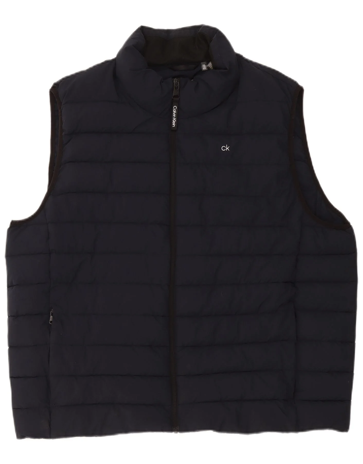 Calvin Klein Mens Padded Gilet UK 44 2XL Navy Blue Polyester