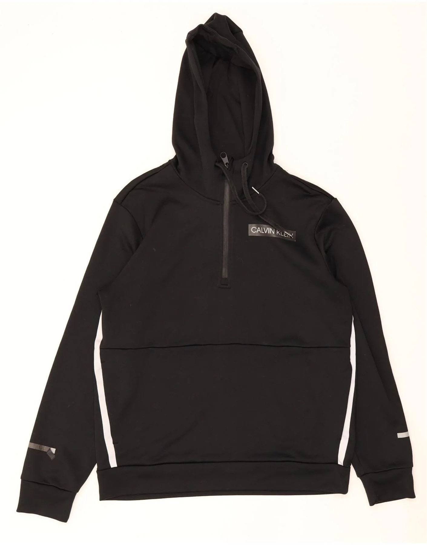 Calvin Klein Mens Performance Hoodie Jumper Medium Black Colourblock