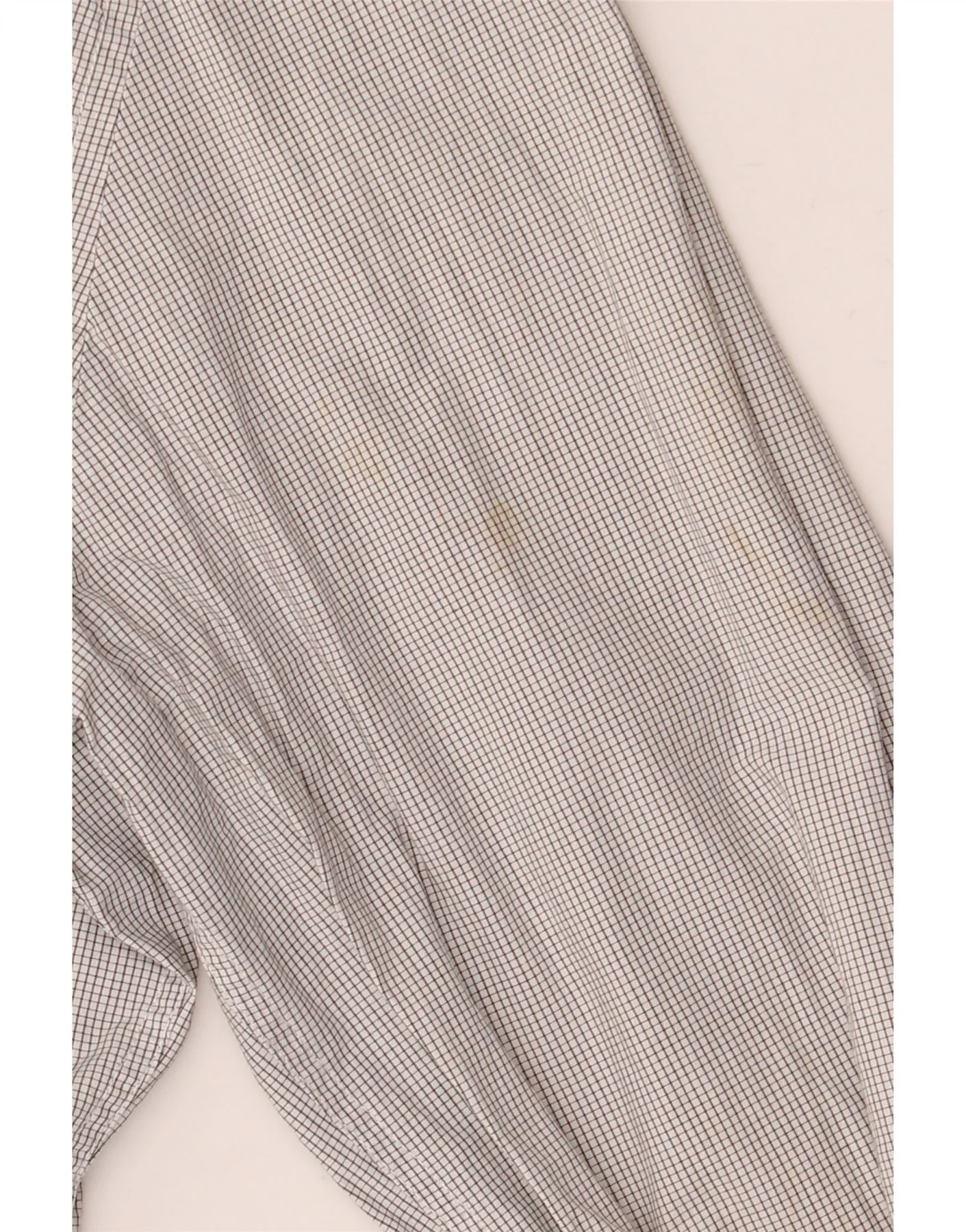 Calvin Klein Mens Slim Fit Formal Shirt Medium Grey Gingham Cotton - Image 3