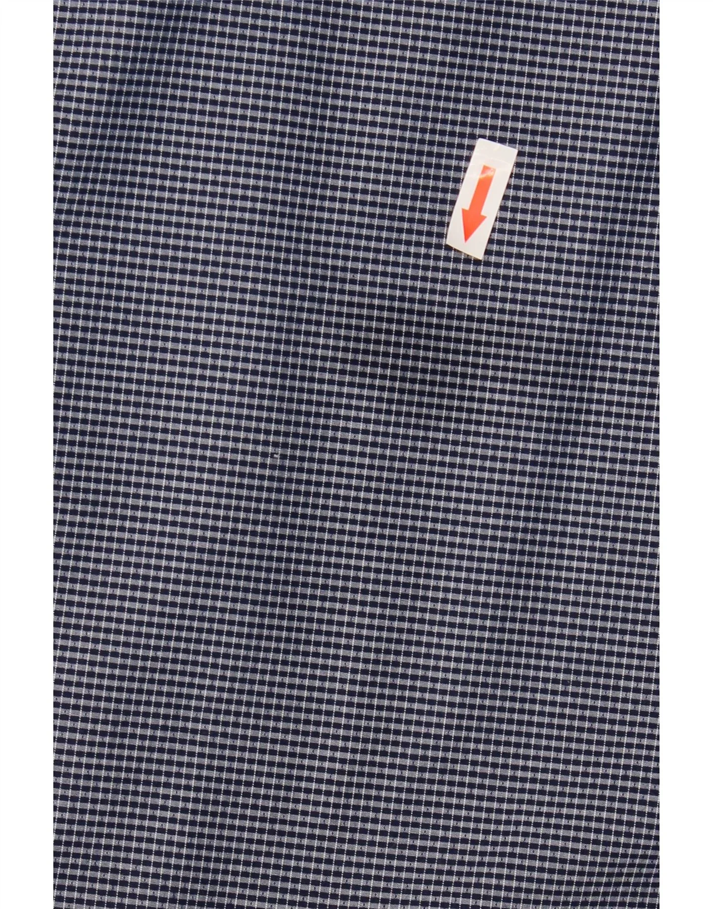 Calvin Klein Mens Slim Fit Shirt Size 17 1/2 XL Navy Blue Gingham Cotton - Image 3