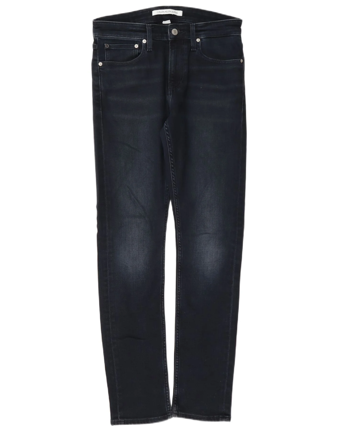 Calvin Klein Mens Slim Jeans W28 L32 Navy Blue Cotton