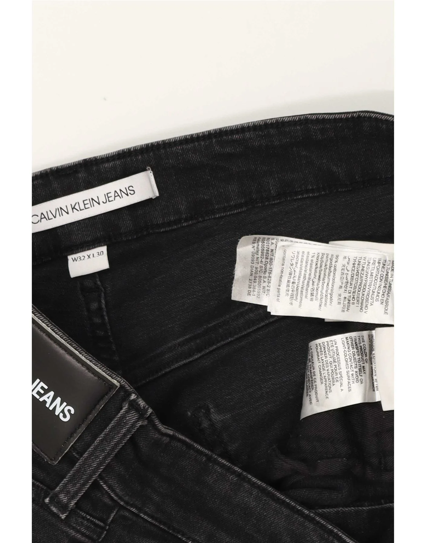 Calvin Klein Mens Slim Jeans W32 L30 Black Cotton - Image 3
