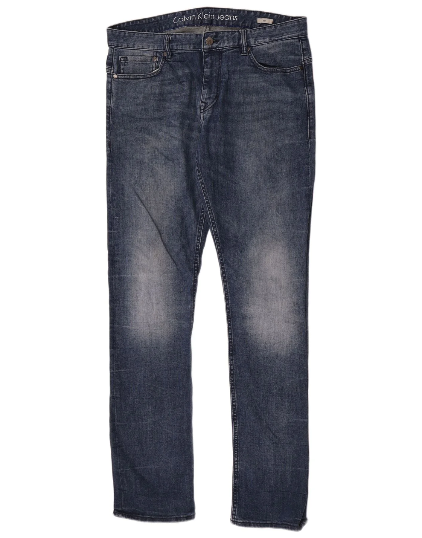 Calvin Klein Mens Slim Jeans W34 L34 Blue Cotton