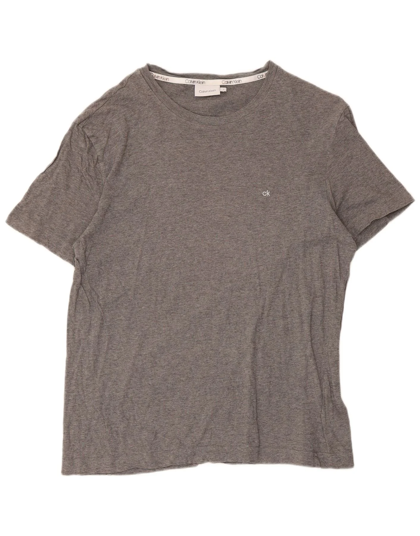 Calvin Klein Mens T-Shirt Top Large Grey Cotton