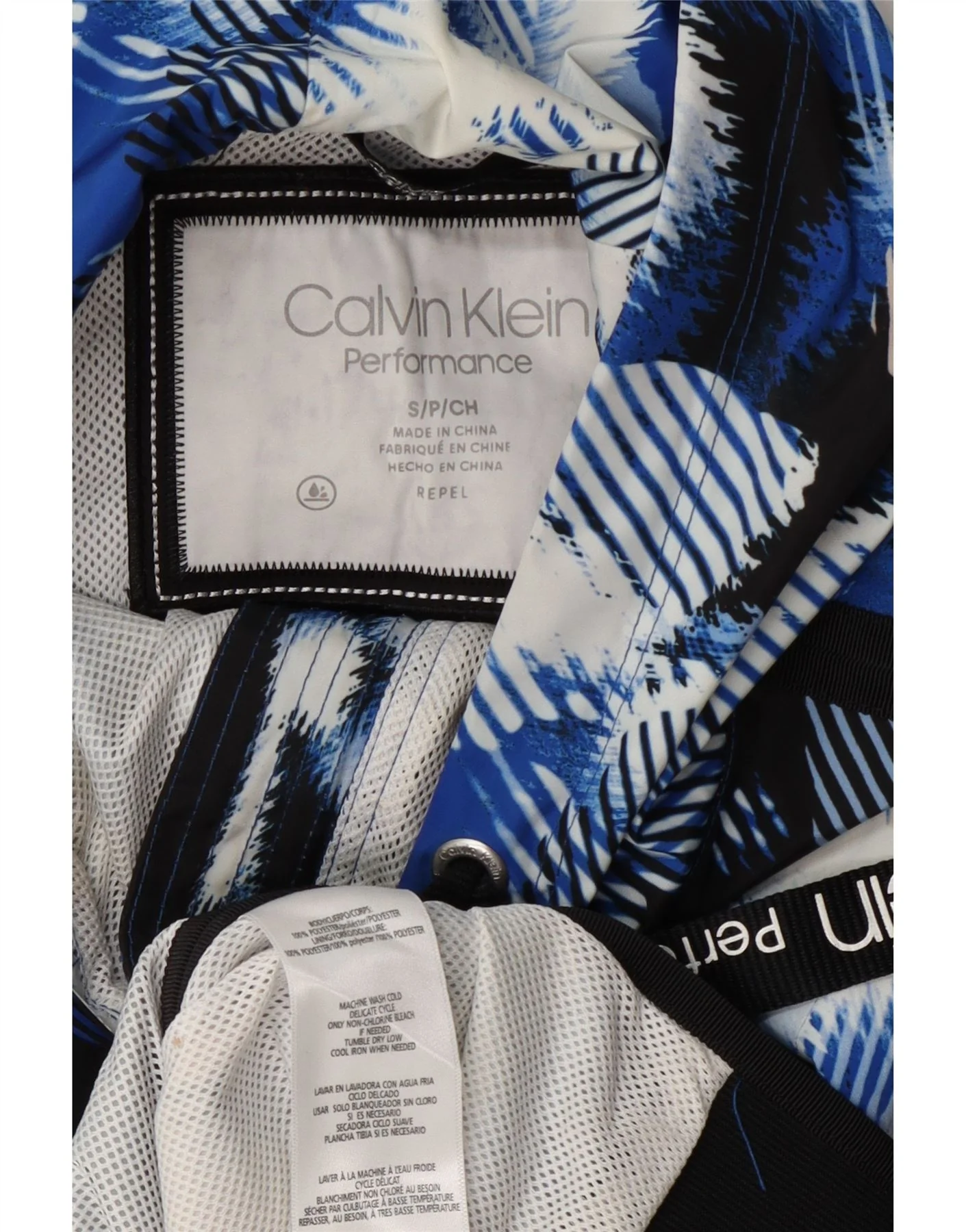 Calvin Klein Womens Abstract Pattern Tracksuit Top Jacket UK 10 Small Multi - Image 4