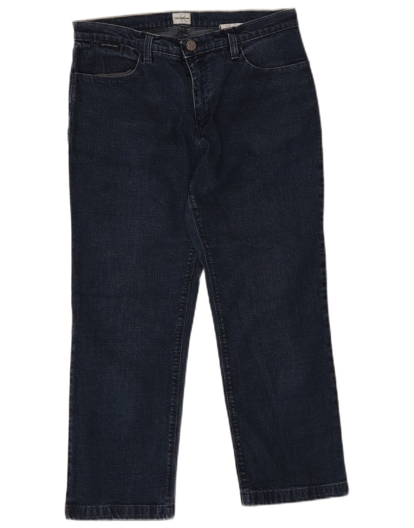 Calvin Klein Womens Capri Jeans W30 L21 Navy Blue Cotton
