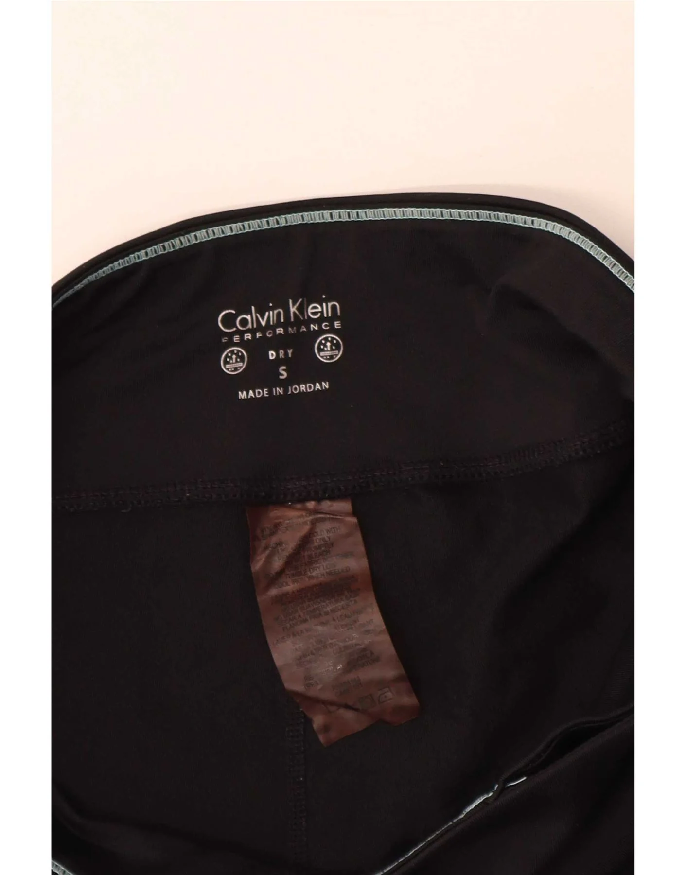 Calvin Klein Womens Graphic Leggings UK 10 Small Black Nylon - Image 3