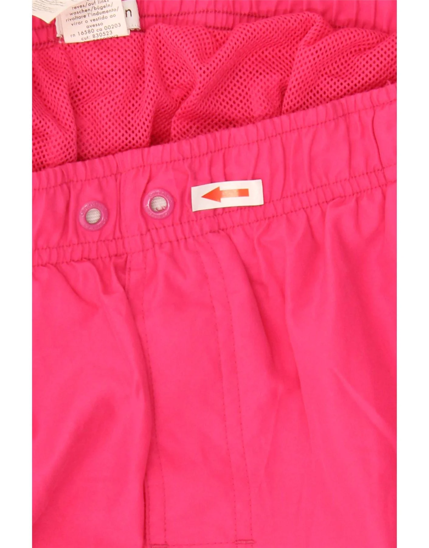 Calvin Klein Womens Graphic Swimming Shorts UK 14 Large Pink Colourblock - Image 3
