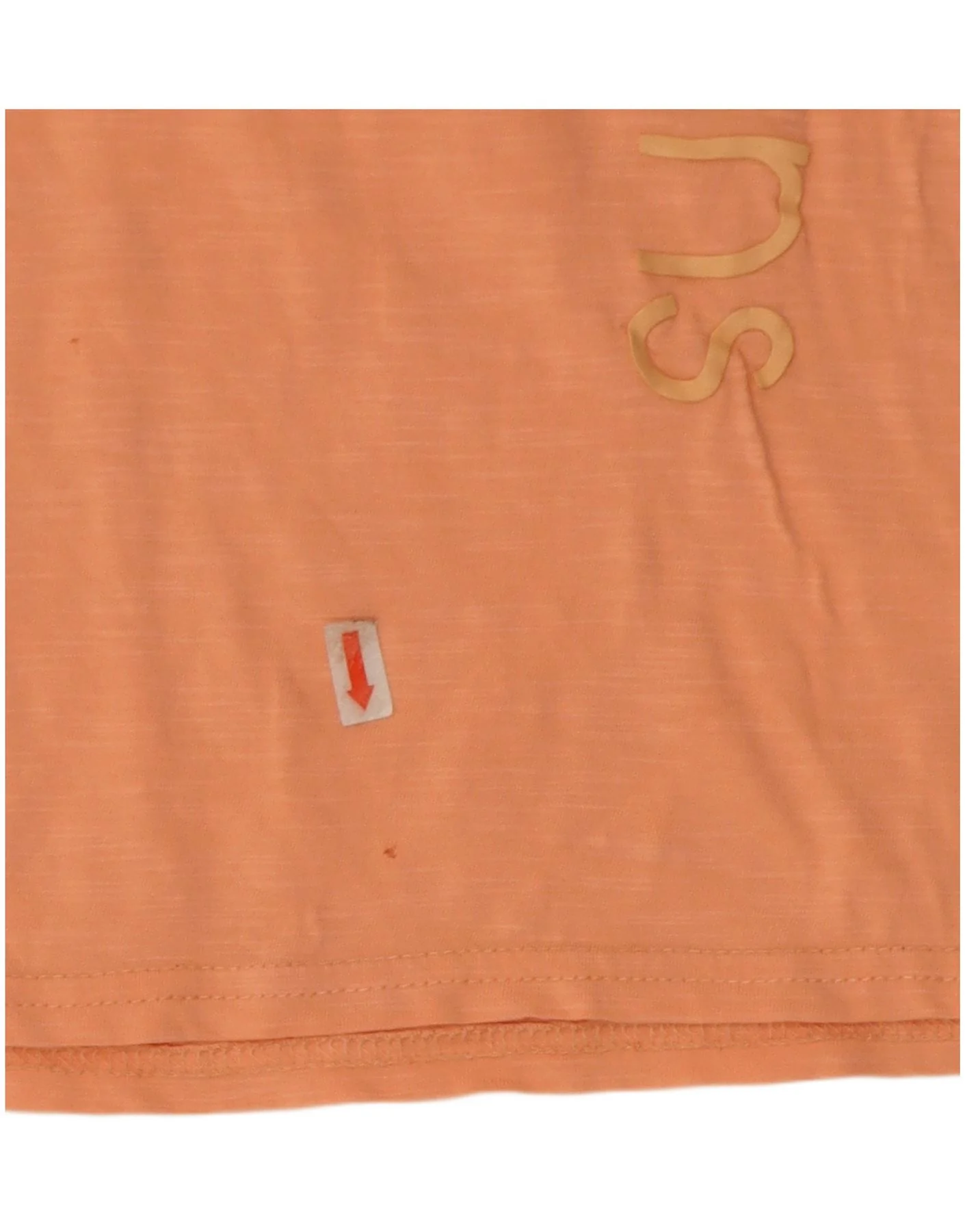 Calvin Klein Womens Short Sleeve Graphic T-Shirt Top UK 12 Medium Orange - Image 3