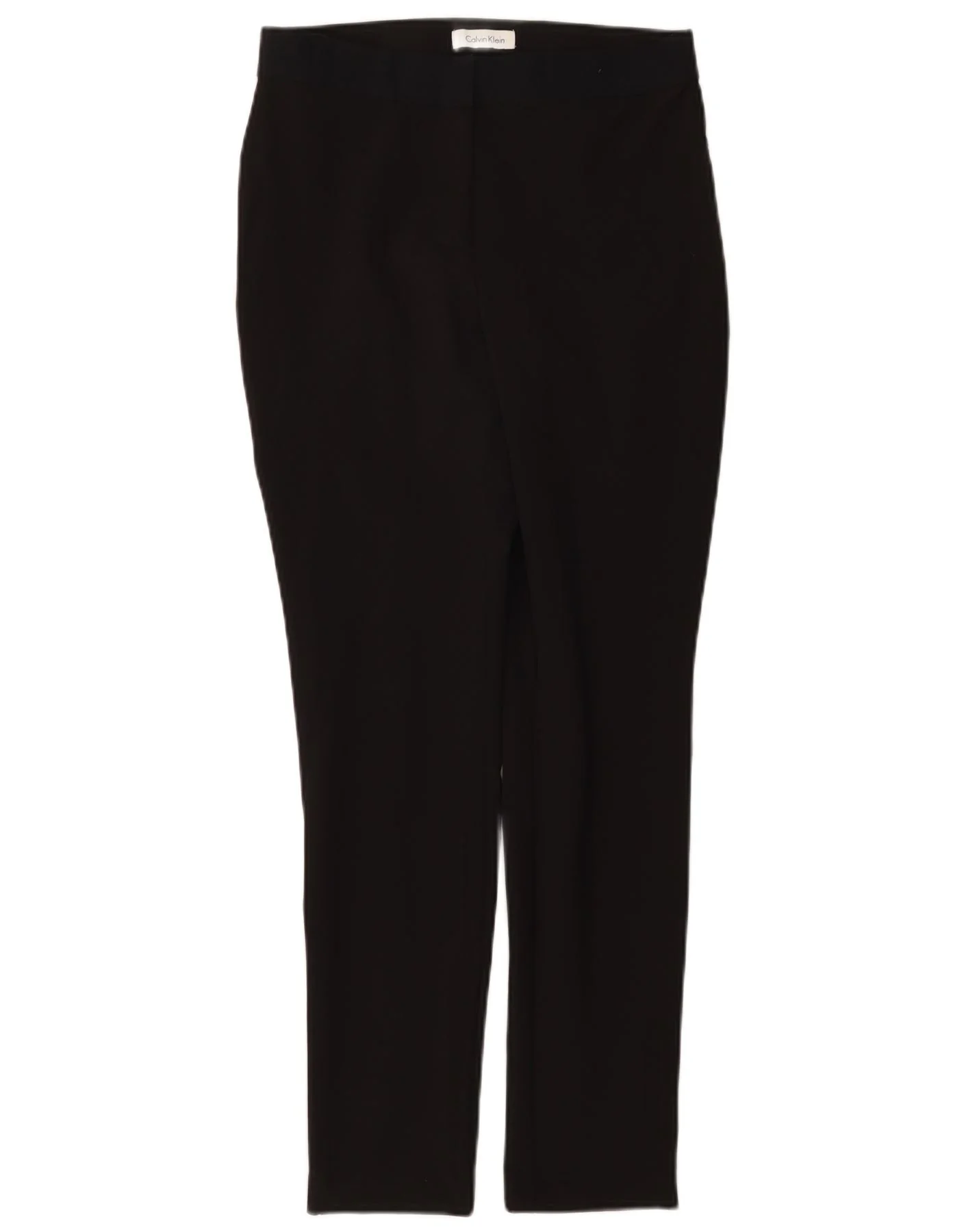 Calvin Klein Womens Slim Casual Trousers W28 L29 Black Nylon