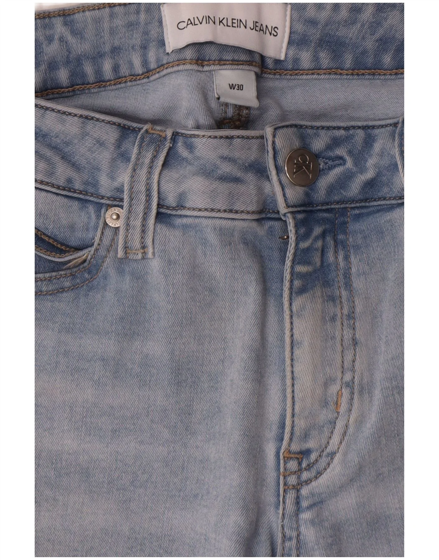 Calvin Klein Womens Slim Jeans W30 L27 Blue Cotton - Image 5