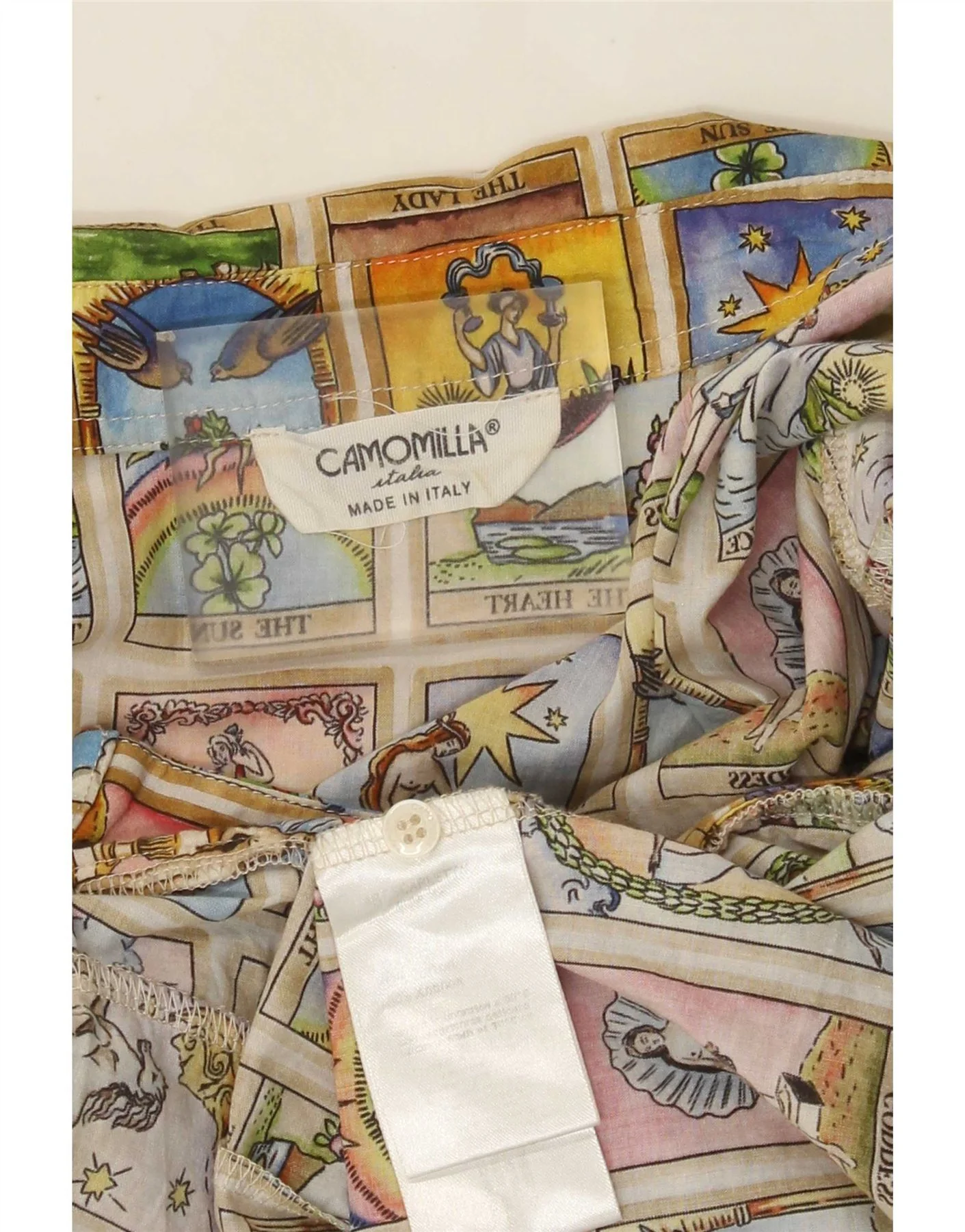 Camomilla Womens Graphic Shirt UK 12 Medium Multicoloured Patchwork - Image 3