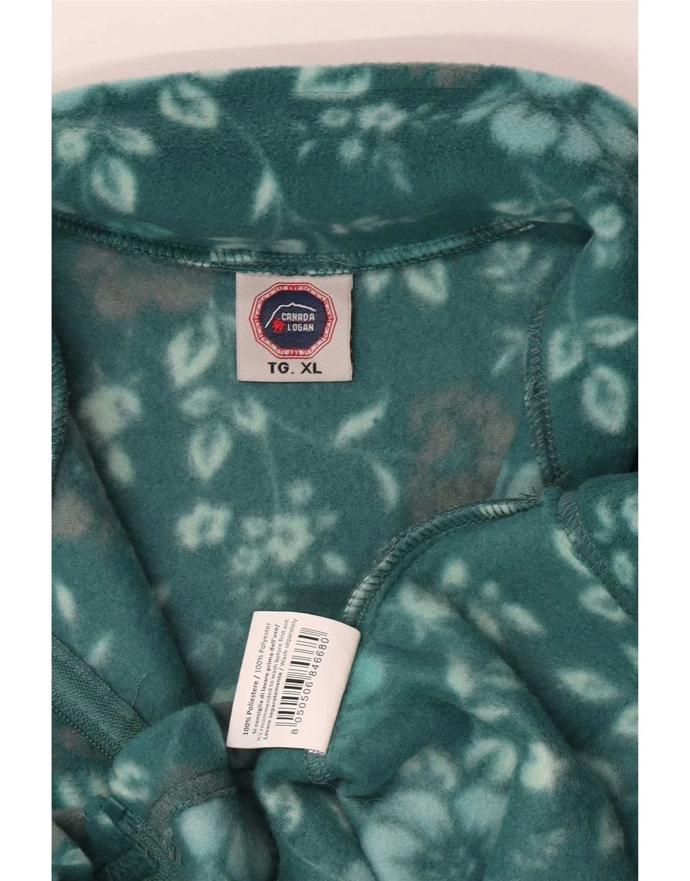 Canada Logan Womens Fleece Jacket UK 18 XL Green Floral Polyester - Image 3