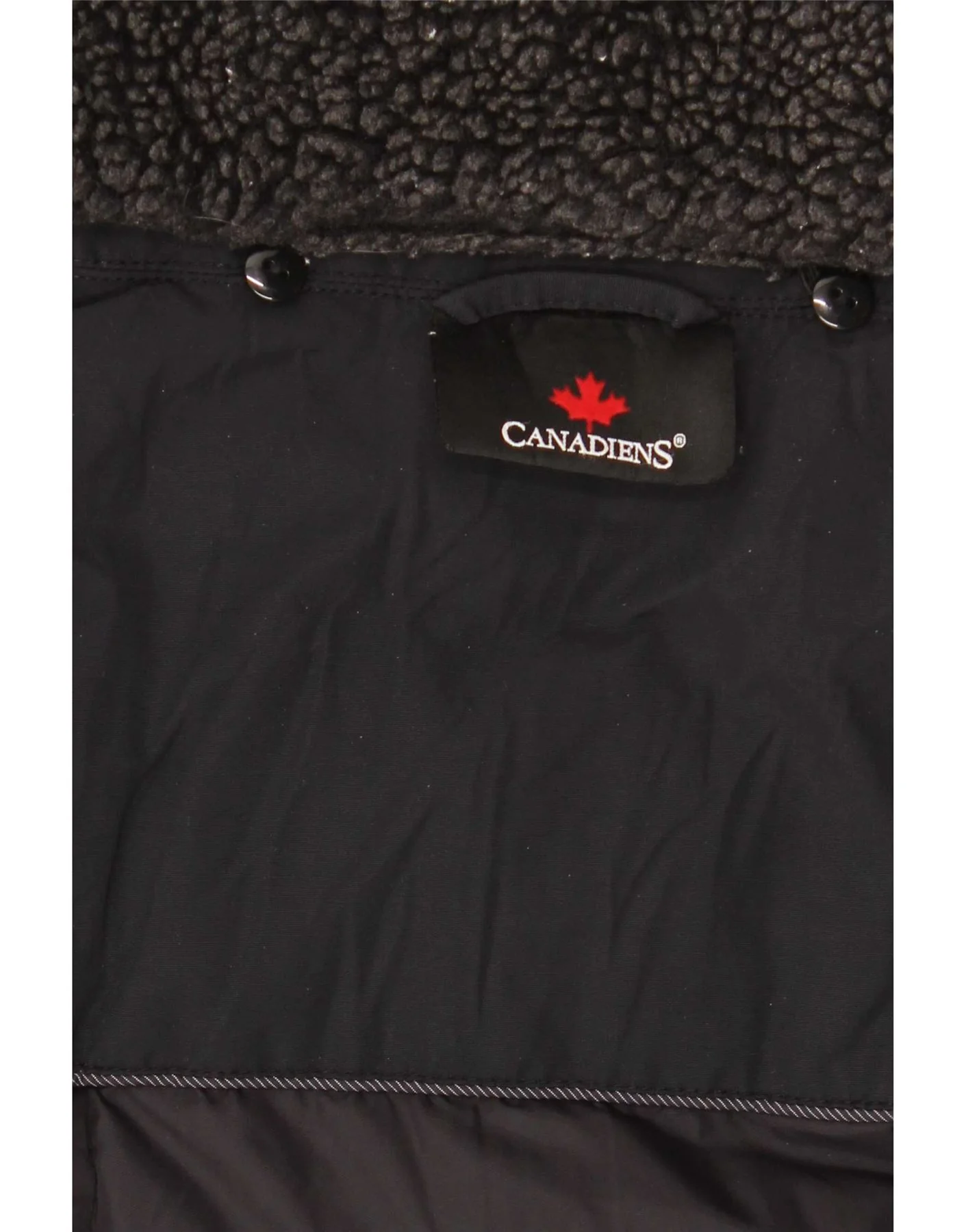 Canadiens Mens Hooded Padded Jacket IT 48 Medium Black Cotton - Image 4