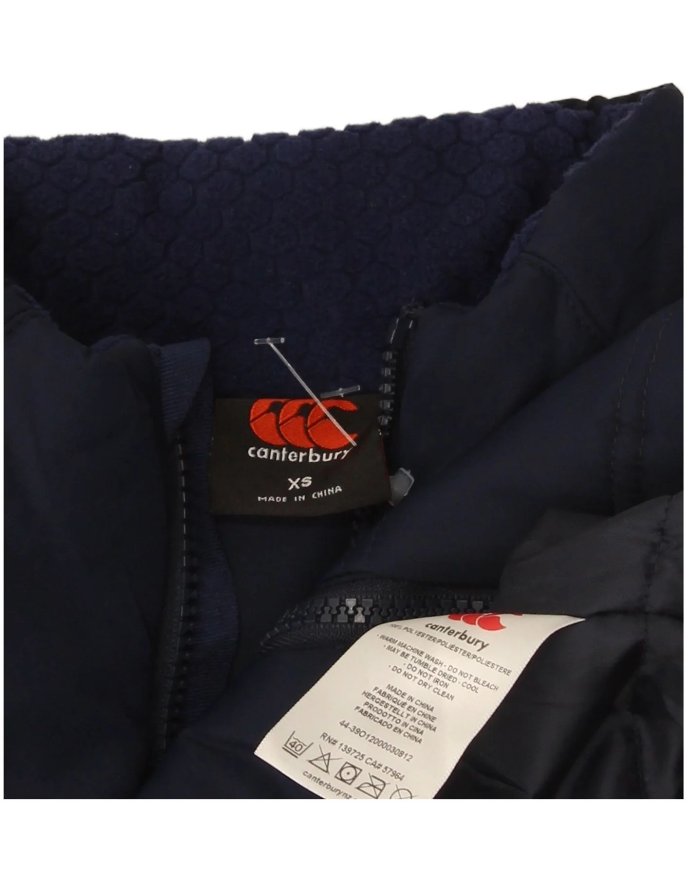 Canterbury Mens Graphic Padded Gilet UK 34 XS Navy Blue Polyester - Image 3
