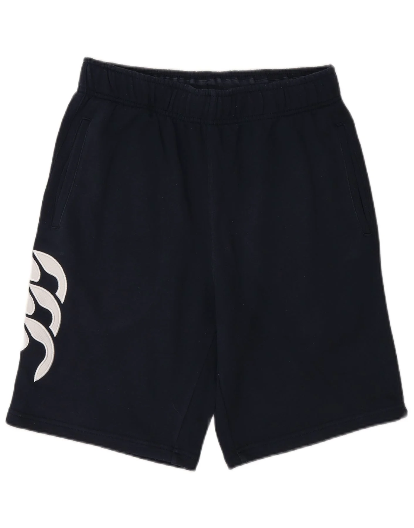 Canterbury Mens Graphic Sport Shorts Small Navy Blue Cotton