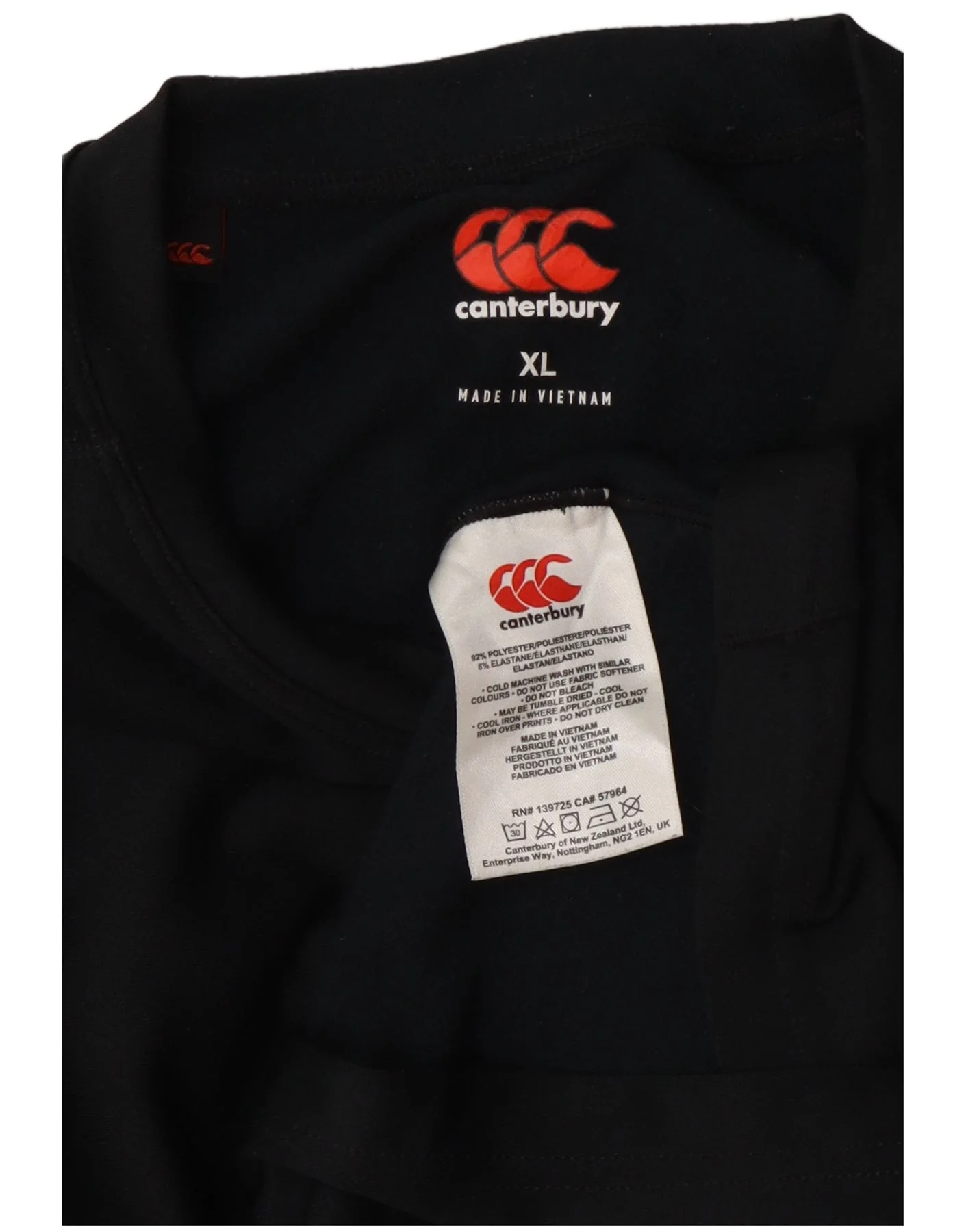 Canterbury Womens Graphic Top Long Sleeve UK 18 XL Black Polyester - Image 3