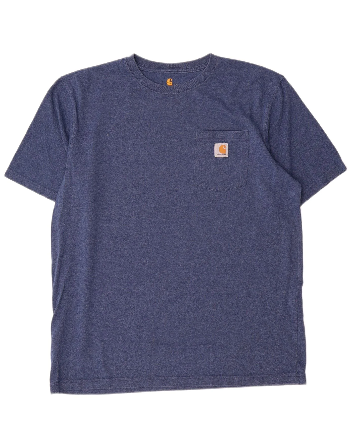 Carhartt Mens T-Shirt Top Large Navy Blue Cotton