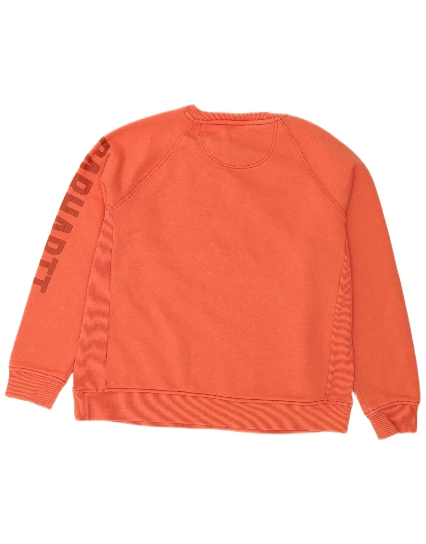 Carhartt Womens Graphic Relaxed Fit Sweatshirt Jumper UK 18 XL Orange - Image 2